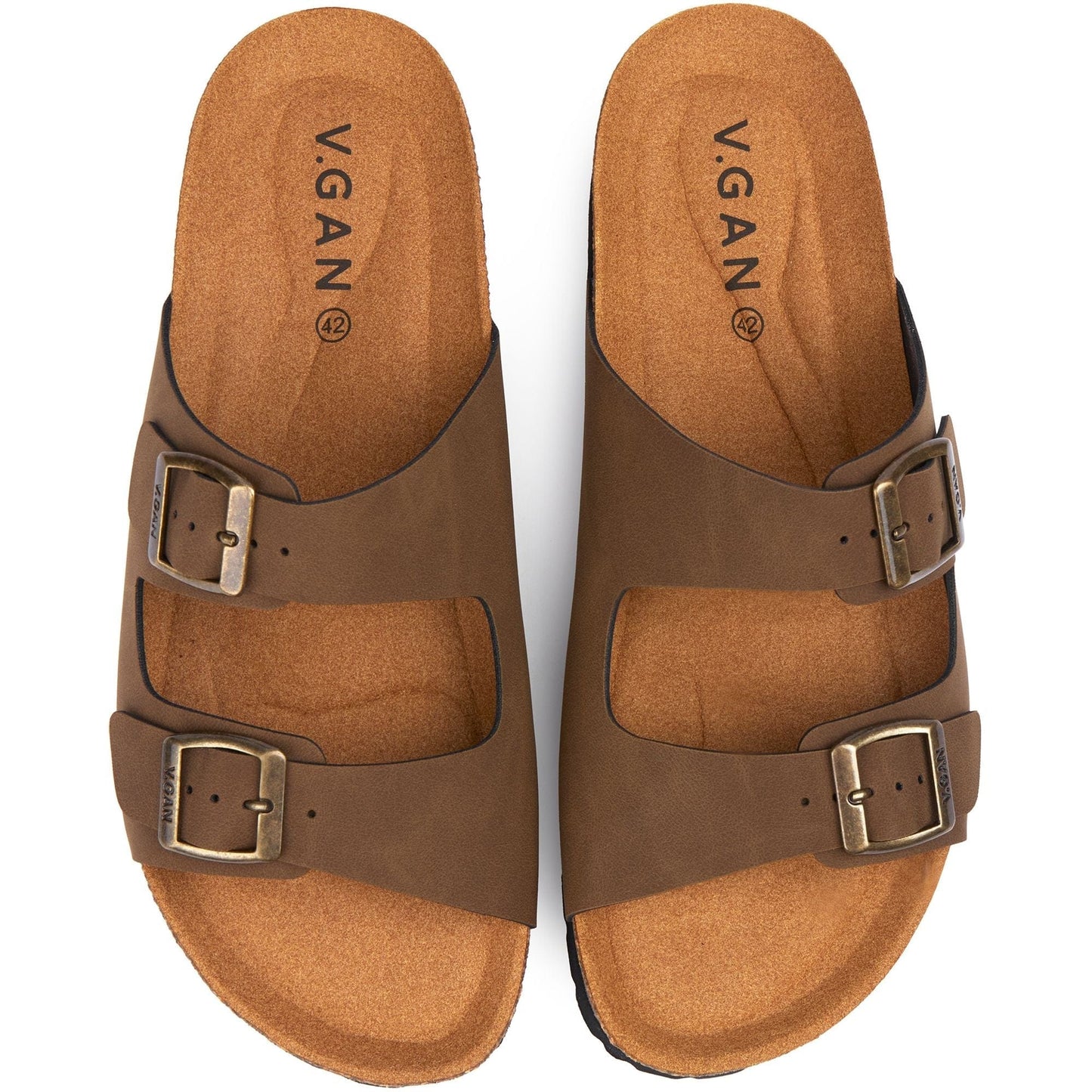 Mango Men's Vegan Comfort Footbed Sandals | Brown