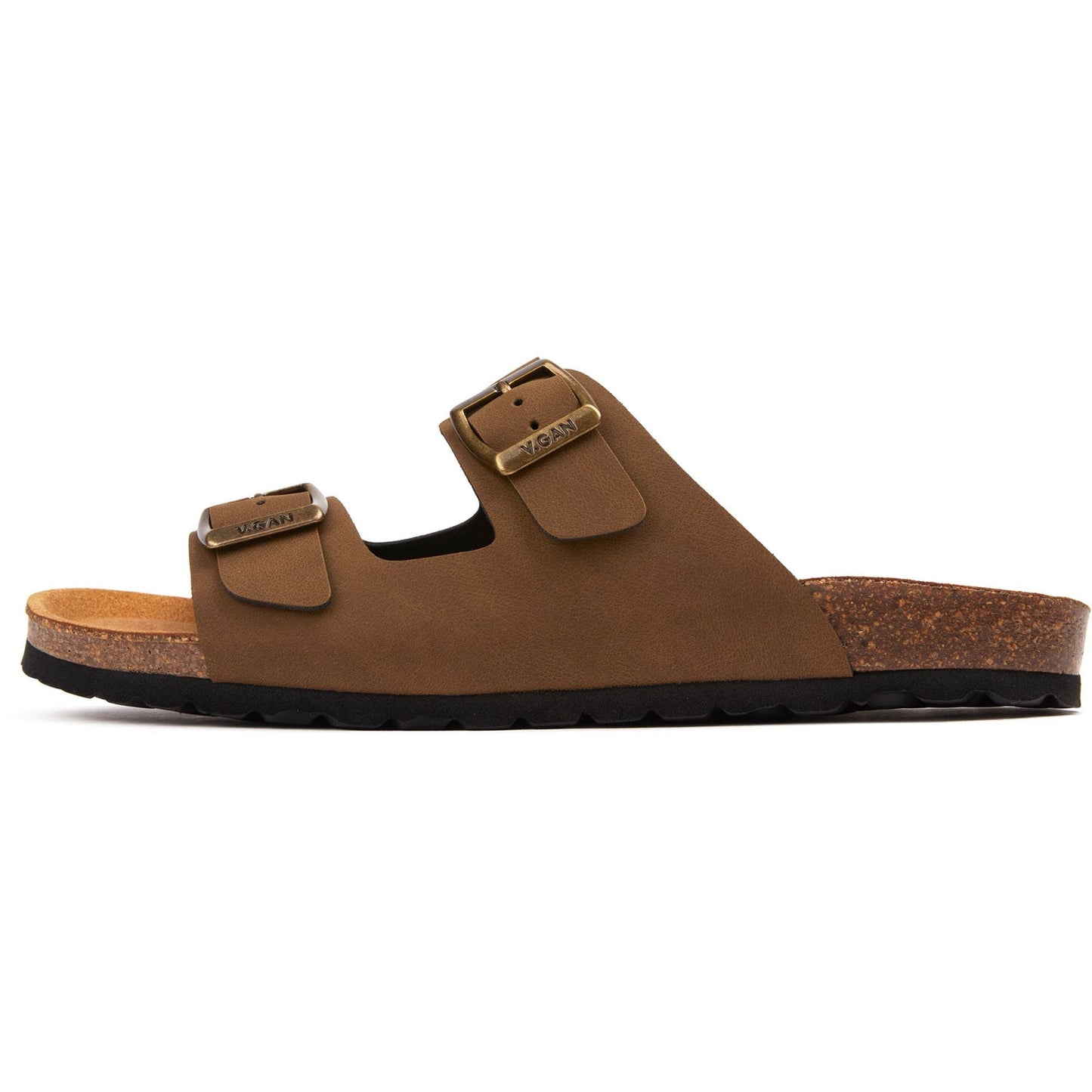 Mango Men's Vegan Comfort Footbed Sandals | Brown