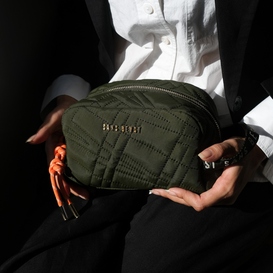 Quilted Cos Case - Olive