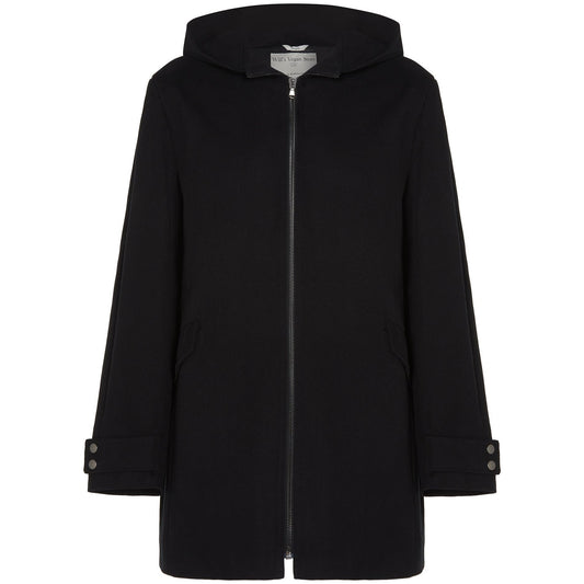 Vegan Wool Hooded Coat