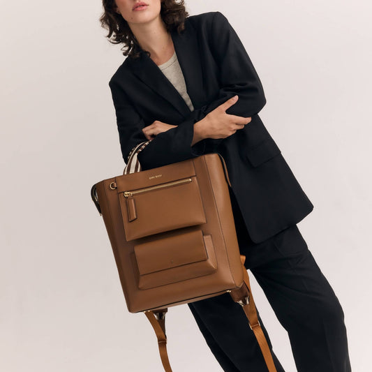 XL Universo Backpack - Cinnamon + Gold