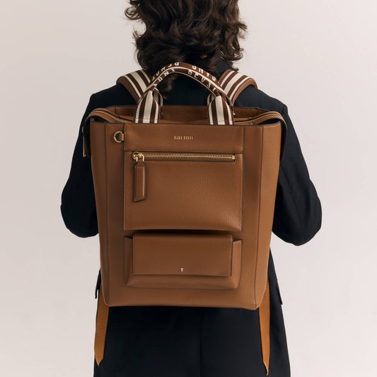 XL Universo Backpack - Cinnamon + Gold