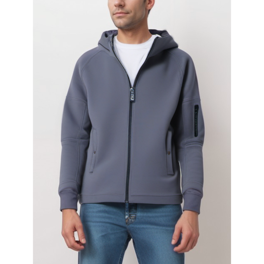 Recycled Zip Through Hooded Fleece